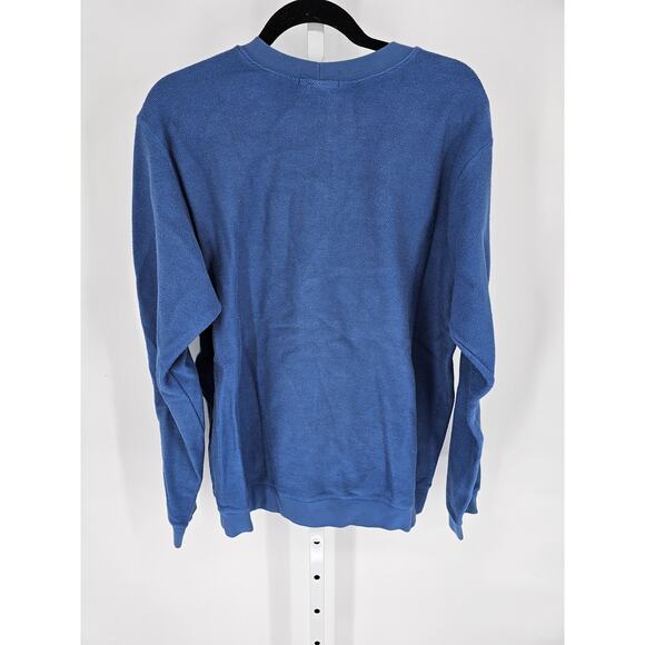 Land's End Men's Blue Long Sleeve Crew Beck Cotton Knit Sweater Size L - Picture 5 of 5